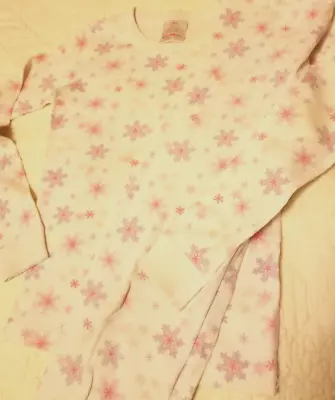 $4 • Buy Hanna Andersson Girls Size 10 (140) Pajamas 2 Piece PJ Snowflakes Sleep ORGANIC 