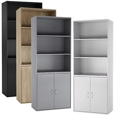 Wide 3 Tier Book Shelf Deep Bookcase Storage Cabinet Dining Living Room Display • £69.99