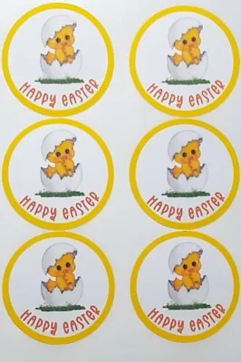 24 Easter Egg Chick Stickers Labels Tag Crafts Card Making Gift Bag Product  • £2.75