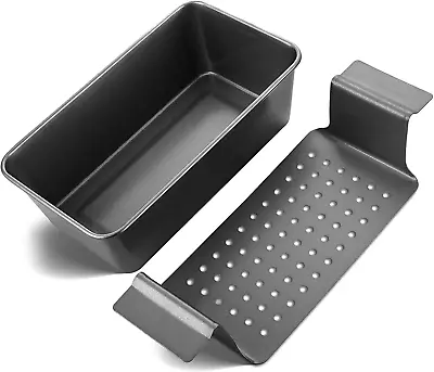 Meatloaf Pan With Drains Non-Stick Meatloaf Pan With A Perforated Elevated Lift • $17.20