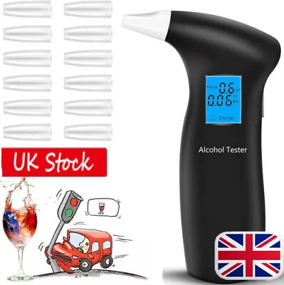 £6.99 • Buy Hot Police Digital Breath Alcohol Analyzer Tester LCD Breathalyzer Test Detector