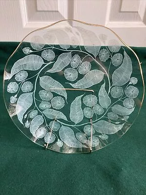 Vintage Mid Century Chance Glass Calypto Pattern Fluted Plate 24cm Approx • £9