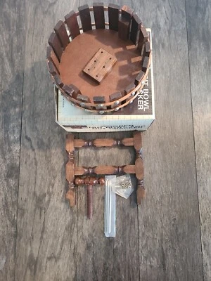 $15 • Buy Vintage  Nut Bowl And Nut Cracker Set Wooden New