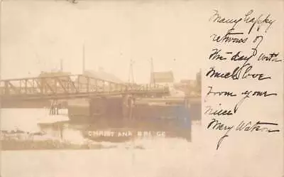 Newport Delaware Christana Bridge Real Photo Vintage Postcard AA83410 • $50.75