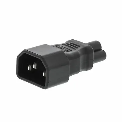 £5.92 • Buy IEC C14 Kettle Socket To C5 Plug Clover Leaf Cable Convertor Adapter PAT Testing