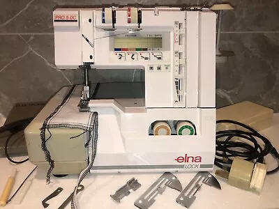 Elna Lock Pro 5dc Overlocker And Chainstitch Sewing Machine • £179