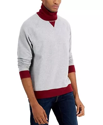 Club Room Men’s Gray Regular Fit Fleece Turtleneck Sweatshirt Size XXL • $9.99