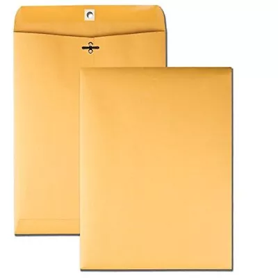 9  X 12  Clasp Envelopes Brown Kraft Gummed Flap 100/Box (QUA37790) • $29.49