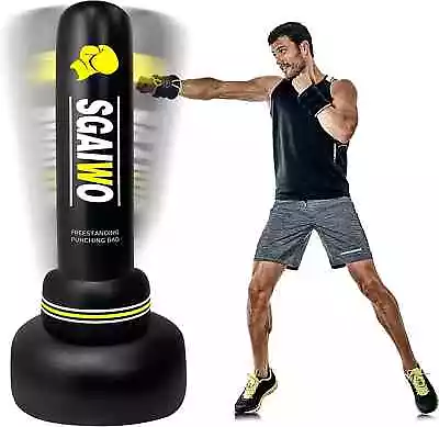 Heavy Punching Bag Boxing Free Standing Fitness MMA Fitness Training Equipment • $43.87