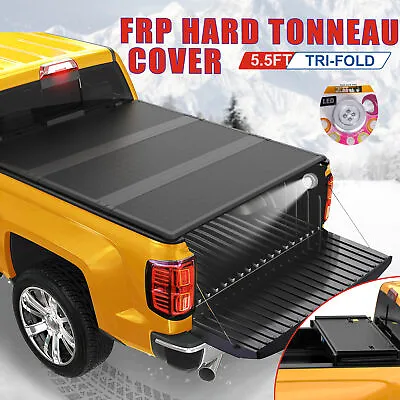 Fit 2007-2024 Toyota Tundra 5.5ft FRP +PP Hard Truck Bed Tonneau Cover Tri-Fold • $414.96