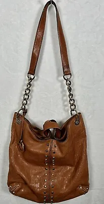 Genuine Michael Kors Uptown Astor Studded Leather Large Handbag Tote Hobo Cognac • $65