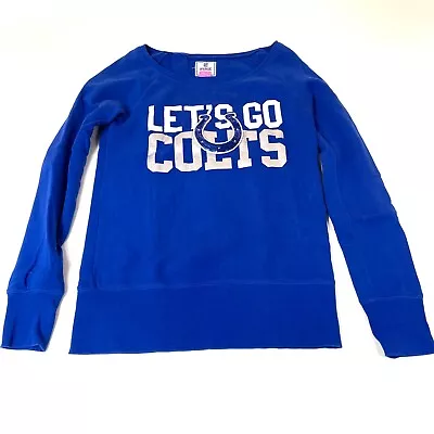 PINK Victorias Secret Size XS Crewneck Sweatshirt Indianapolis Colts Blue #1013 • $20.97