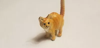 Vintage Vienna Cold Painted Bronze Dollhouse Miniature Orange Tabby Cat 1  L • $69.99