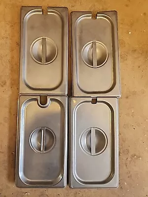 4 Pack 1/4 Size Steam Table Lid  Pan Cover With Handle And Slot • $17