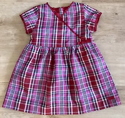 Tommy Hilfiger Baby Toddler  Girls Tartan Red Dress 18-24 Mths Immaculate Cond • £7