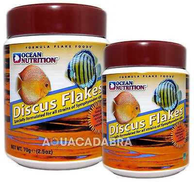 Ocean Nutrition Discus Flakes Marine Fish Food Reef Healthy Growth Aquarium Tank • £11.99