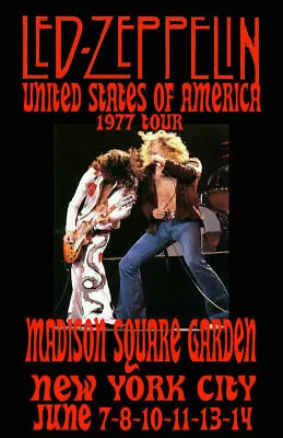 $13.99 • Buy Led Zeppelin Replica 1977 *m.s.g* Concert Poster