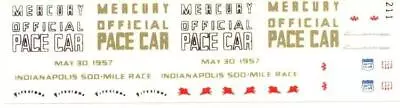Fred Cady 211 57 Mercury Indianapolis 500 Pace Car Decal • $9.75