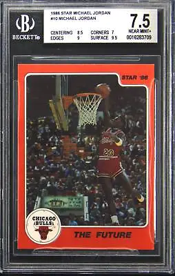 Michael Jordan 1086 Star Card The Future Card #10 Michael Jordan BGS 7.5 • $1200