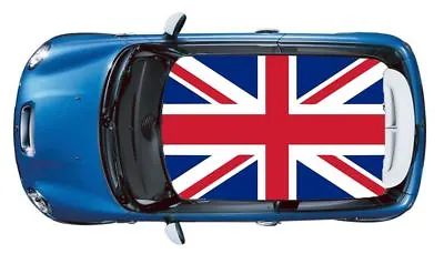 Union Jack U.K. Flag 43  X 52  Mini Cooper Roof Vinyl Decal Sticker Wrap #432 • $74.69