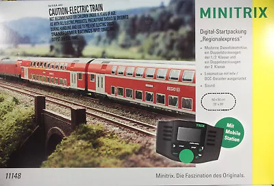 Minitrix N Gauge #11148 DB Regional Express Digital Starter Set New In Box • $380