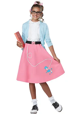 50's Pink Poodle Skirt Pink Ladies Grease Child Costume • $11.38