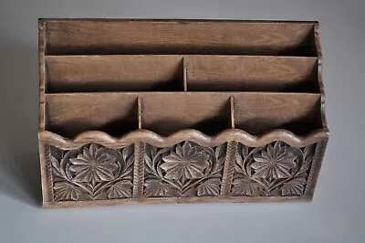 Vintage Lerner Desk Organizer Letter Mail Holder Faux Wood FREE SHIPPING • $28