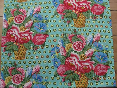 Kaffe Fassett Patchwork Cotton Fabric:   Flower Basket'  GP48 18  X 23  • £1.99