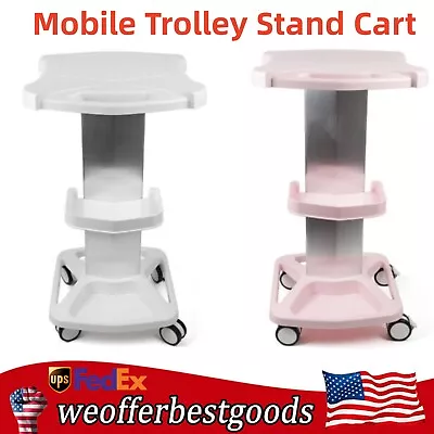 Mobile Trolley Stand Medical Rolling Cart Spa Salon Beauty Machine Storage Shelf • $51.70