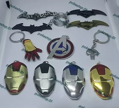 Avengers Marvel Heros Spider Iron Man Thor Thanos Captain America Key Ring Chain • £3.50