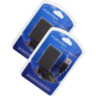 $19.43 • Buy 2 RECHARGEABLE BATTERY FOR PS4 CONTROLLER CUH-ZCT1 HIGH CAPACITY 2000mAh + CABLE