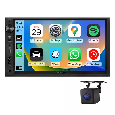 CAM+ X3 Double 2 Din 7  QLED Android Auto Car Stereo Radio Bluetooth DSP CarPlay • $138.34