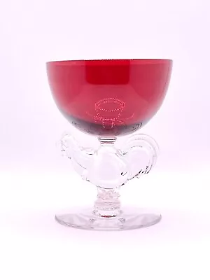 Chanticleer Red Cocktail 4  Morgantown Glass Company • $55