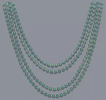4 32 Inch Green Metallic Beads • $5.47