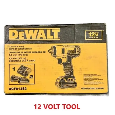 DEWALT DCF813S2 12-Volt Max 12V 3/8-Inch Cordless Impact Wrench Kit • $134.99