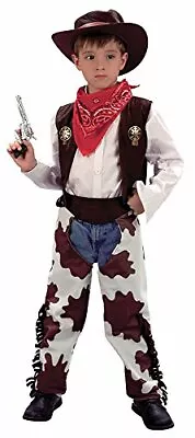Bristol Novelty Cowboy Cow-Print Chaps Costume L Childs Age 7 - 9 Years • $34.51