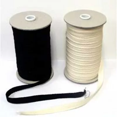 Minerva 38mm Cotton Webbing Tape Black - Per Metre • £1.49