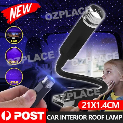 $6.95 • Buy Car Interior LED Star Light USB Atmosphere Starry Sky Night Projector Party Lamp