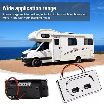 Dual USB Ports Charger Socket DC5V/3.1A For 12V Car Boat Motorhome Caravan Parts • $14.75