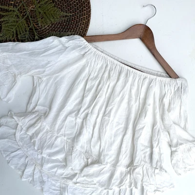 £24.25 • Buy Denim & Supply Women’s Shirt Peasant Top White Gauzy Sheer Cottagecore Small 