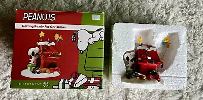 Department 56 Peanuts Snoopy’s Dog House “Getting Ready For Christmas” Figure • $35