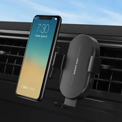 £20.27 • Buy Fast Qi Wireless Car Charger Charging Mount Holder Air Vent For Apple IPhone 13 