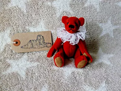 Miniature  Handmade Artist Bear 4.5 Inches Tall   Berry   Is A OOAK  Bear • £8