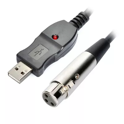 Q11C Xlr-Mikrofonkabel USB Jack To XLR Jack Microphone Cable Connector Audio 3M • £11.35