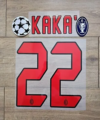 Kaka #22 Nameset & Champions League Patches 2004-2007 AC Milan • £14.95