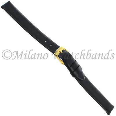 10mm Morellato Black Genuine Calfskin Leather Unstitched Ladies Watch Band 116 • $16.96