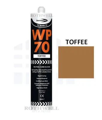 TOFFEE WP70 Silicone Sealant General Purpose Low Modulus Neutral Cure Mastic • £6.69