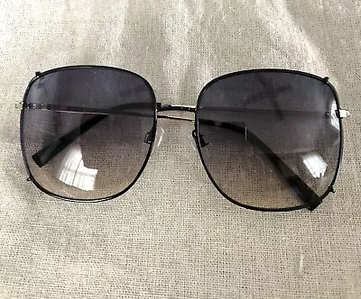 Vintage Halston Gold Black/Gray Pilot Sunglasses HWS28 • $24