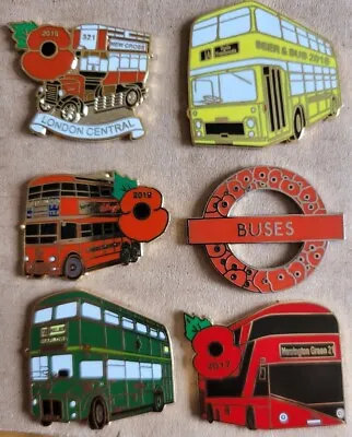 London Transport & Isle Of Wight  Enamel Bus Badges X 6 • £9.99