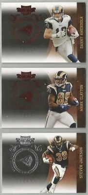 St Louis Rams 3 Card 2010 Panini Plates & Patches Lot-all Different • $5.25